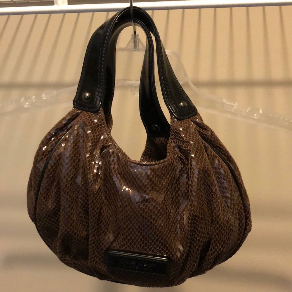 Brown and black two tone purse